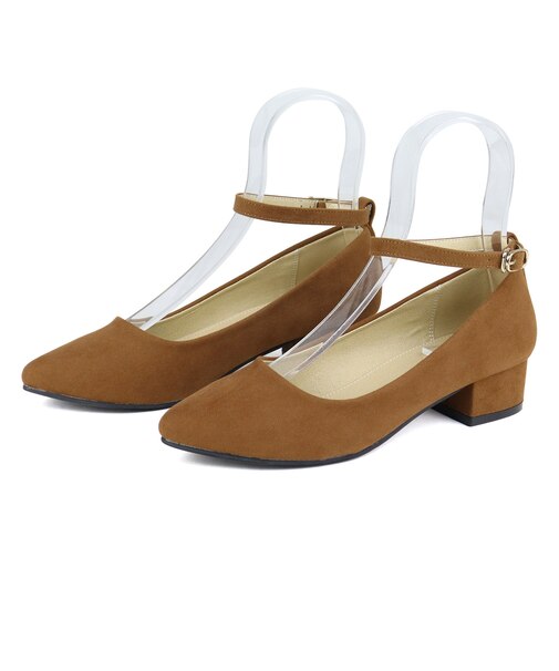 オフィス カジュアル フォーマル 3.5cmヒール ストラップパンプス (5511)