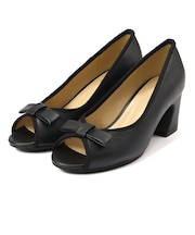 オープントゥリボンパンプス (4209)