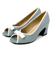 オープントゥリボンパンプス (4209)