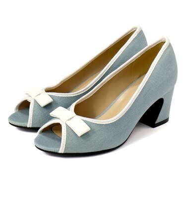 オープントゥリボンパンプス (4209)