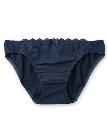 ブルーデイもブラとショーツはお揃いデザインが叶うウィングポケット付き  「コットンドラジェ サニタリー」 サニタリーショーツ