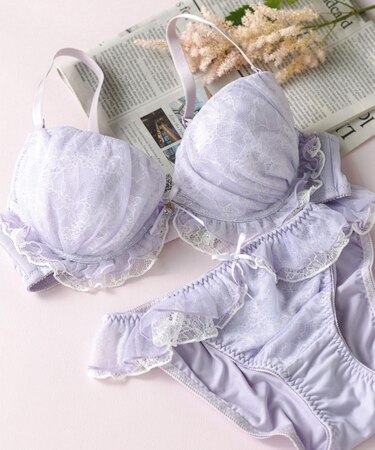 とびっきり甘く♪ 盛り&谷間メイク 「トゥインクルシアー ペアブラジャー(ワイヤー有り)」 ブラジャーショーツセット