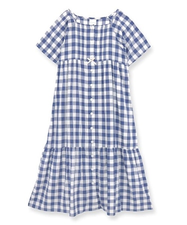 cotton-meバンブーコットン・前開きロング丈ワンピース