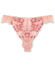 華あり刺繍ノンワイヤーブラ＆ショーツセットとお揃い 「スタイルアップワイヤレス　ビターセクシー タンガ」 Tバック タンガ