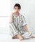 set-up半袖パジャマシャツ・ロングパンツ上下セット