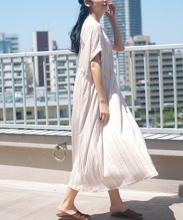 bumpy半袖ワンピース