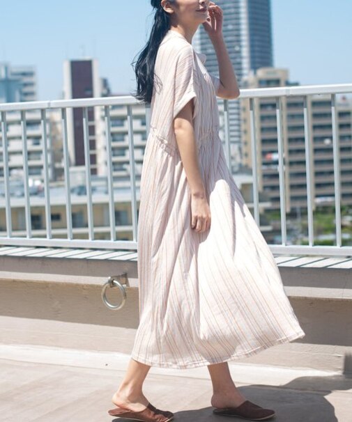 bumpy半袖ワンピース