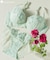 人気の高胸メイクノンワイヤー華あり刺繍デザイン 「スタイルアップワイヤレスフローラ ペアブラジャー（ワイヤー無し）」 ノンワイヤーブラショーツセット