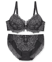 ロマンチックな華ありランジェリーしっかり盛胸&安定感◎ 「クラシカルフローラル ペアブラジャー(ワイヤー有り)」 ブラジャーショーツセット