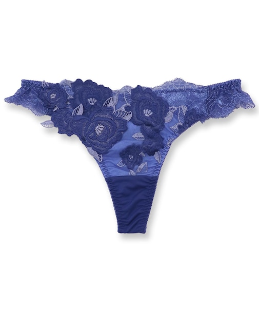 ゴージャス薔薇刺繍フェミニンヒップに 「グレースイストグランデ タンガ」 Tバック タンガ