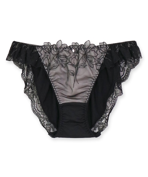 軽やかに揺れるチュールフラワーデイリー使いに☆ 「ノーブルティアラブラ002 ショーツ」 ショーツ