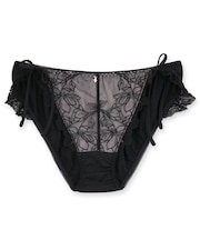 軽やかに揺れるチュールフラワー可愛くて楽ちんな紐ショーツ 「ノーブルティアラブラ002 脇紐」 脇紐ショーツ