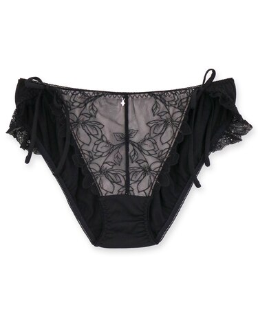 軽やかに揺れるチュールフラワー可愛くて楽ちんな紐ショーツ 「ノーブルティアラブラ002 脇紐」 脇紐ショーツ