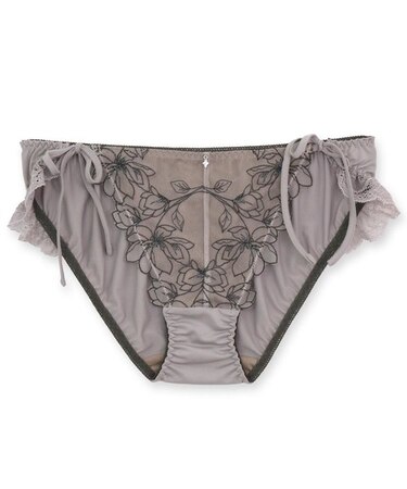 軽やかに揺れるチュールフラワー可愛くて楽ちんな紐ショーツ 「ノーブルティアラブラ002 脇紐」 脇紐ショーツ