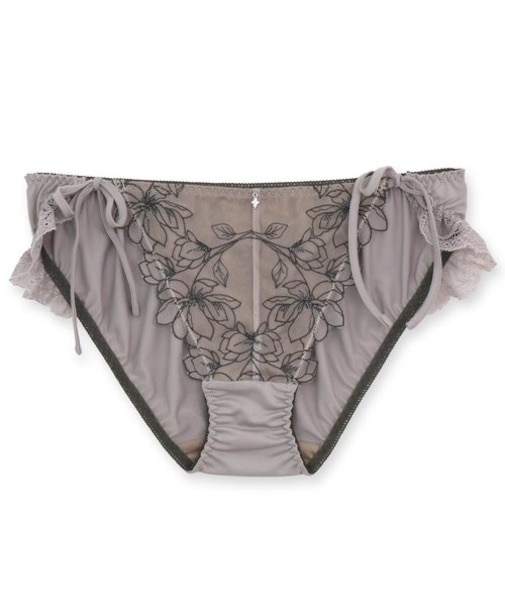 軽やかに揺れるチュールフラワー可愛くて楽ちんな紐ショーツ 「ノーブルティアラブラ002 脇紐」 脇紐ショーツ