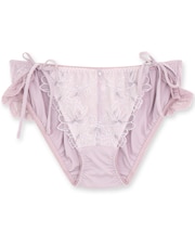 軽やかに揺れるチュールフラワー可愛くて楽ちんな紐ショーツ 「ノーブルティアラブラ002 脇紐」 脇紐ショーツ