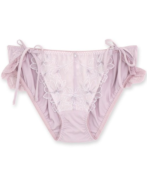 軽やかに揺れるチュールフラワー可愛くて楽ちんな紐ショーツ 「ノーブルティアラブラ002 脇紐」 脇紐ショーツ