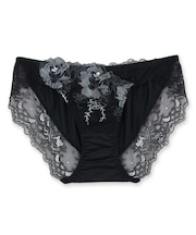 華あり刺繍デザイン穿きやすいノーマルショーツ 「スタイルアップワイヤレスフローラ ショーツ」 ショーツ