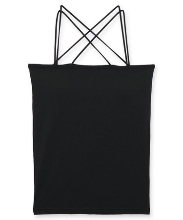 さらっと滑らかなシルキーリネンシンプルデザインのパッド付きキャミ 「シルキーリネン キャミソール」 キャミソール