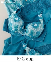 バストメイクの真骨頂 可憐な花びら刺繍 「グレースイストフラワーペタル ブラジャー（ワイヤー有り）」 ブラジャー