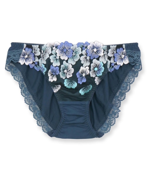 可憐な花びら刺繍ピッタリフィット 「グレースイストフラワー