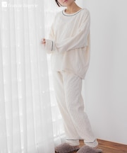 ふんわり軽くて暖かいmemory fleece (メモリーフリース)さっと被れるプルオーバー 「メモリーフリース かぶり上下セット」 かぶり上下セット