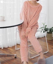 ふんわり軽くて暖かいmemory fleece (メモリーフリース)さっと被れるプルオーバー 「メモリーフリース かぶり上下セット」 かぶり上下セット