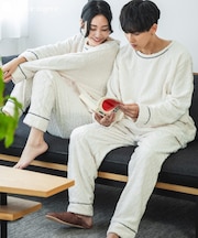 ふんわり軽くて暖かいmemory fleece (メモリーフリース)さっと被れるプルオーバー 「メモリーフリース かぶり上下セット」 かぶり上下セット