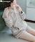 ふんわり軽くて暖かいmemory fleece (メモリーフリース)アニマル耳付がキュートなフーディー上下セット 「メモリーフリース 全開上下セット」 全開上下セット