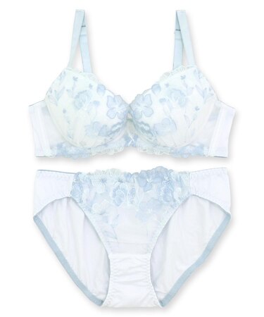 刺繍レースのベーシックデザイン自分らしいバストに 「フランスタンダード006 ペアブラジャー（ワイヤー有り）」 ブラジャーショーツセット