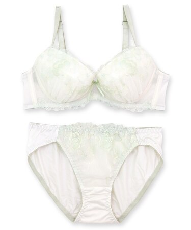刺繍レースのベーシックデザイン自分らしいバストに 「フランスタンダード006 ペアブラジャー（ワイヤー有り）」 ブラジャーショーツセット