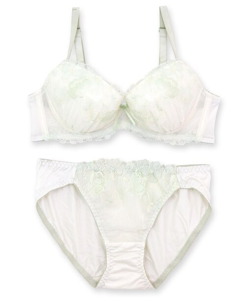 刺繍レースのベーシックデザイン自分らしいバストに 「フランスタンダード006 ペアブラジャー（ワイヤー有り）」 ブラジャーショーツセット