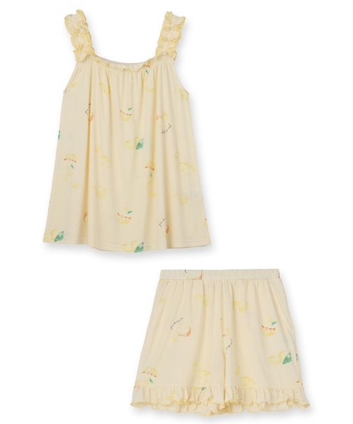 ≪tororelax とろリラ≫ フリルノースリーブトップス＆ショートパンツ セットアップ 「とろリラ キャミソールセット」 キャミソールセット