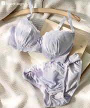 フェミニンなコットンレースバストメイクも自然派 「コットンドラジェ ブラジャー(ワイヤー有り)」 ブラジャー