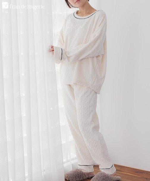 もこもこ ルームウェア パジャマ レディース 冬 あったか 着る毛布 部屋着 モコモコ「メモリーフリース」