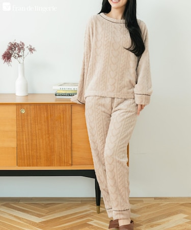 もこもこ ルームウェア パジャマ レディース 冬 あったか 着る毛布 部屋着 モコモコ「メモリーフリース」