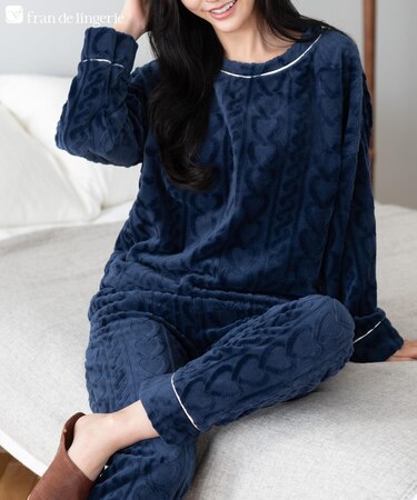 もこもこ ルームウェア パジャマ レディース 冬 あったか 着る毛布 部屋着 モコモコ「メモリーフリース」