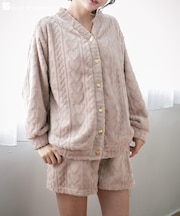 もこもこ ルームウェア ショートパンツ レディース 冬 あったか パジャマ モコモコ 着る毛布「メモリーフリース」