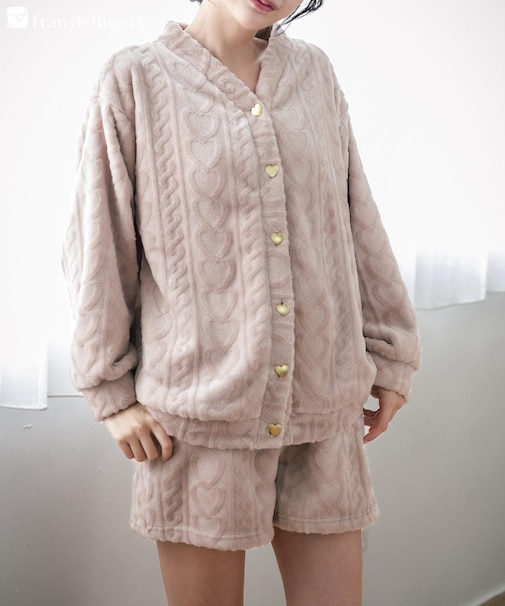 もこもこ ルームウェア ショートパンツ レディース 冬 あったか パジャマ モコモコ 着る毛布「メモリーフリース」