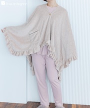 もこもこ ブランケット 着る毛布 ポンチョ モコモコ あったか レディース 冬 ふわふわ「メモリーフリース」