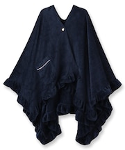 もこもこ ブランケット 着る毛布 ポンチョ モコモコ あったか レディース 冬 ふわふわ「メモリーフリース」