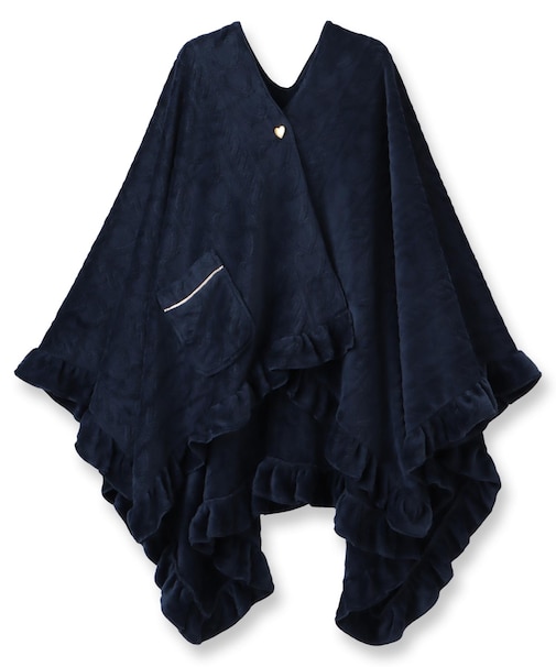 もこもこ ブランケット 着る毛布 ポンチョ モコモコ あったか レディース 冬 ふわふわ「メモリーフリース」