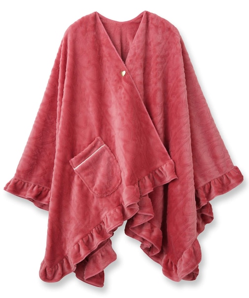 もこもこ ブランケット 着る毛布 ポンチョ モコモコ あったか レディース 冬 ふわふわ「メモリーフリース」