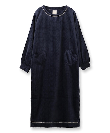 もこもこ ルームウェア ワンピース パジャマ 冬 レディース あったか 着る毛布「メモリーフリース」