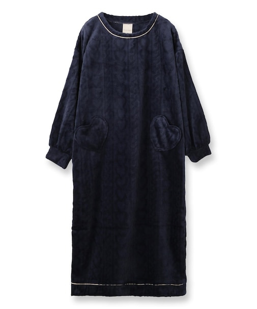 もこもこ ルームウェア ワンピース パジャマ 冬 レディース あったか 着る毛布「メモリーフリース」