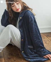 もこもこ ガウン ルームウェア 冬 あったか パジャマ レディース 着る毛布「メモリーフリース」