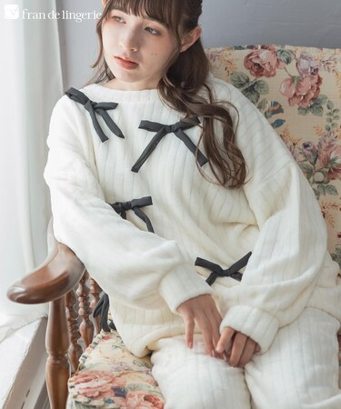 もこもこ ルームウェア パジャマ 冬 レディース あったか モコモコ 着る毛布「メモリーフリース」