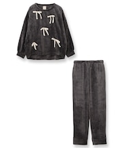 もこもこ ルームウェア パジャマ 冬 レディース あったか モコモコ 着る毛布「メモリーフリース」