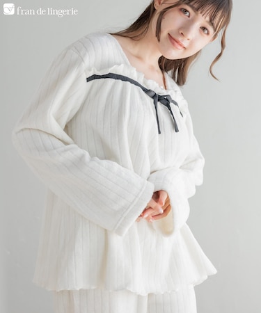 もこもこ ルームウェア パジャマ レディース 冬 あったか モコモコ 着る毛布「メモリーフリース」