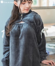 もこもこ ワンピース ルームウェア パジャマ 冬 あったか 着る毛布 部屋着 レディース モコモコ「メモリーフリース」